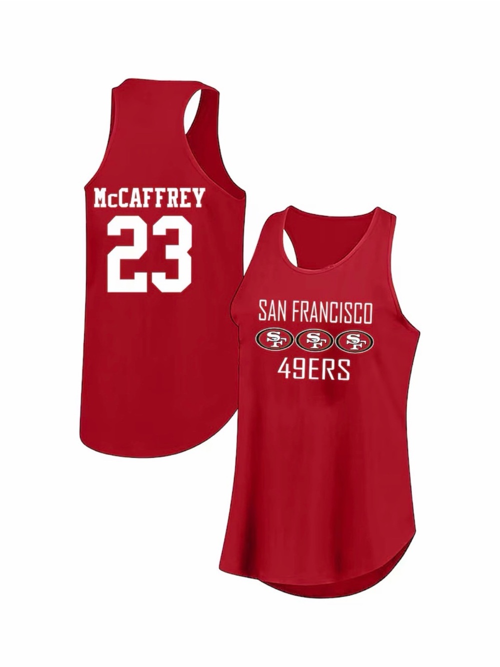 Fanatics Forty Niners Red Graphic Logo Cotton Tank ❤️💛